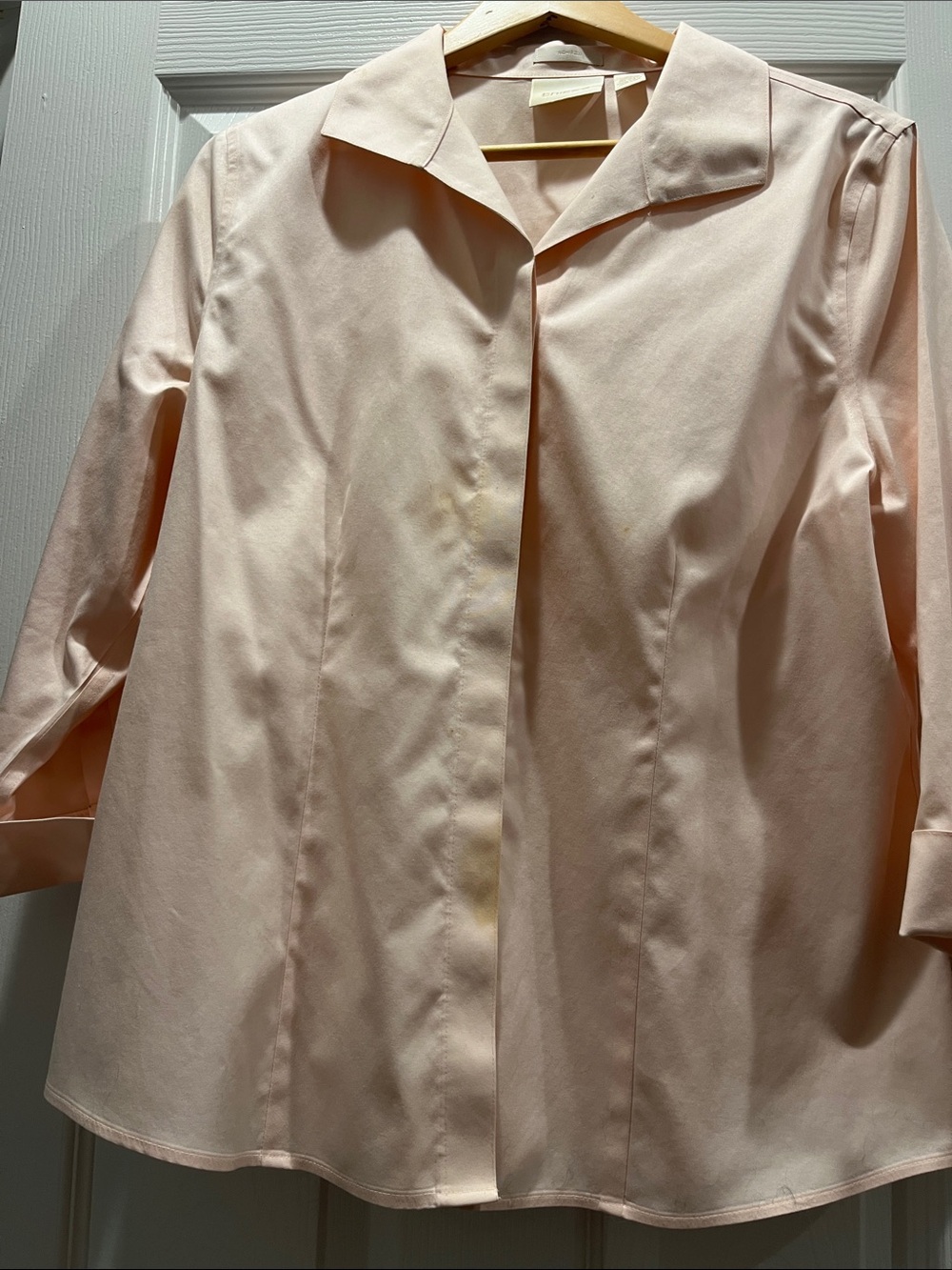 Chico's Pale Pink Button-Front Women's Blouse